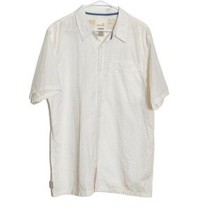 Horny Toad White Button Down Shirt Short Sleeve XL